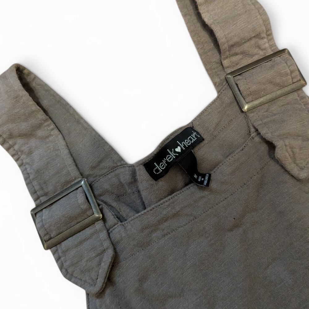 Derek Heart Green Utillitarian Bib Sleeveless Overalls - Picture 4 of 7